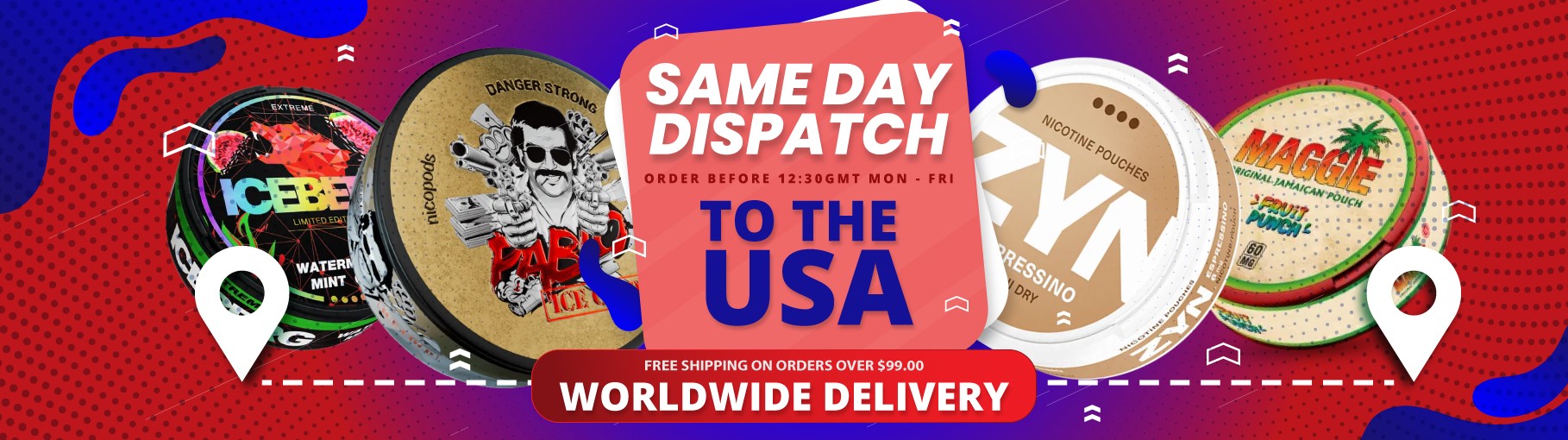 Free Shipping of Nicotine Pouches to the US